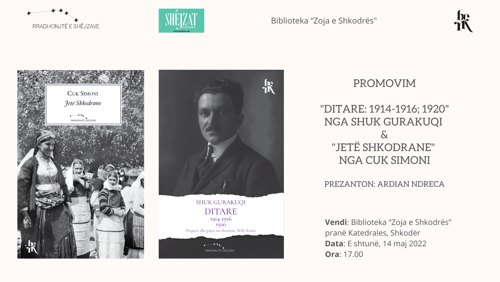 Promovim Ditare 1914-1916; 1920 NGA SHUK GURAKUQI & JETE SHKODRANE NGA CUK SIMONI - Prezenton Ardian Ndreca Promovim Ditare 1914-1916; 1920 NGA SHUK GURAKUQI & JETE SHKODRANE NGA CUK SIMONI - Prezenton Ardian Ndreca